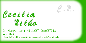 cecilia milko business card